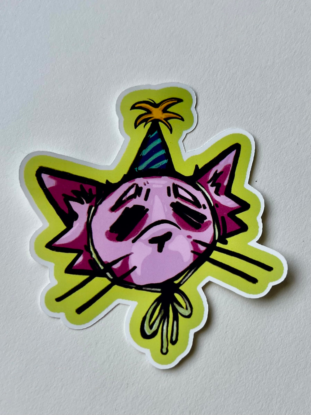 Party Hat Cat Sticker
