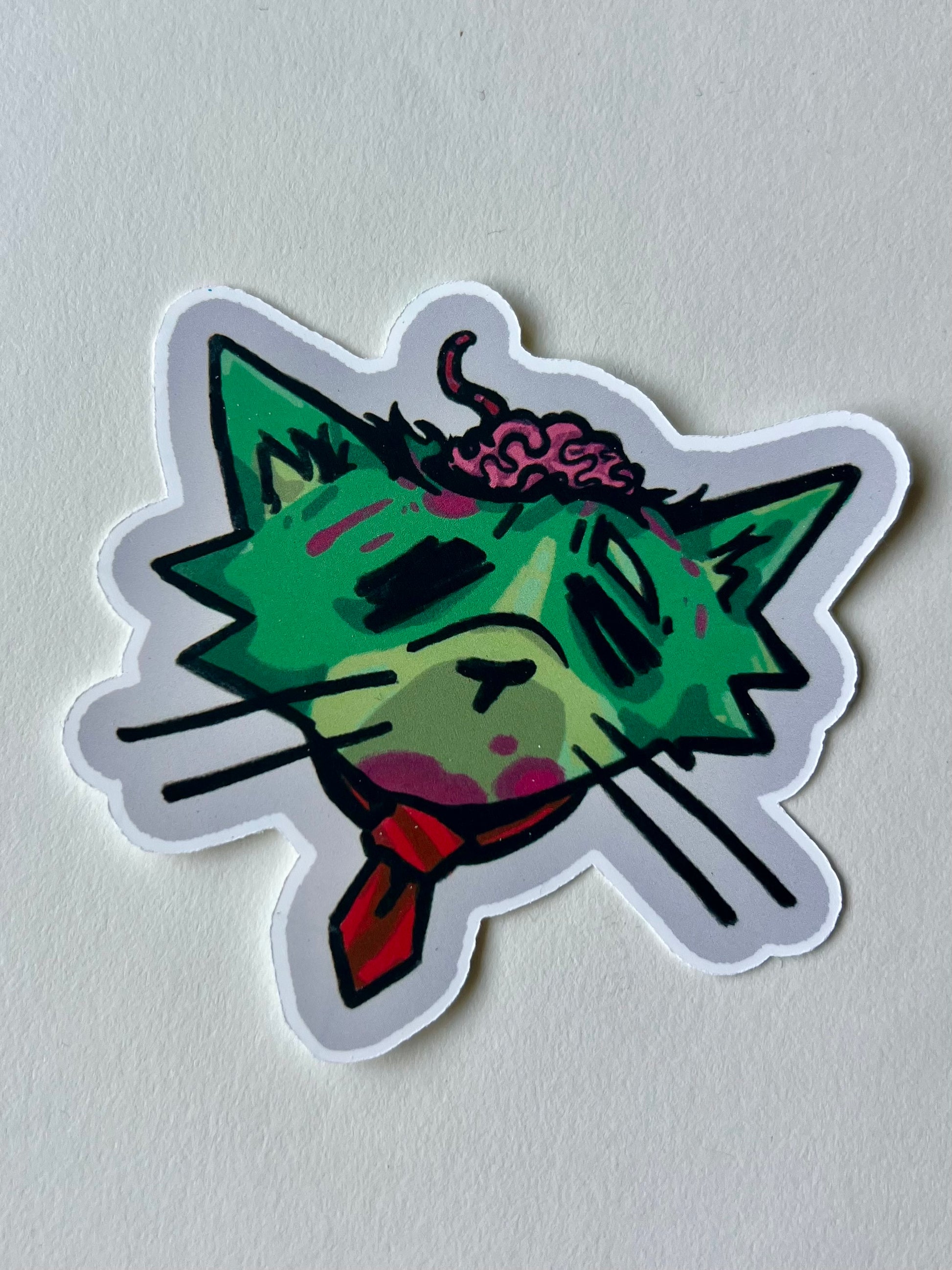 Zombie Cat Sticker