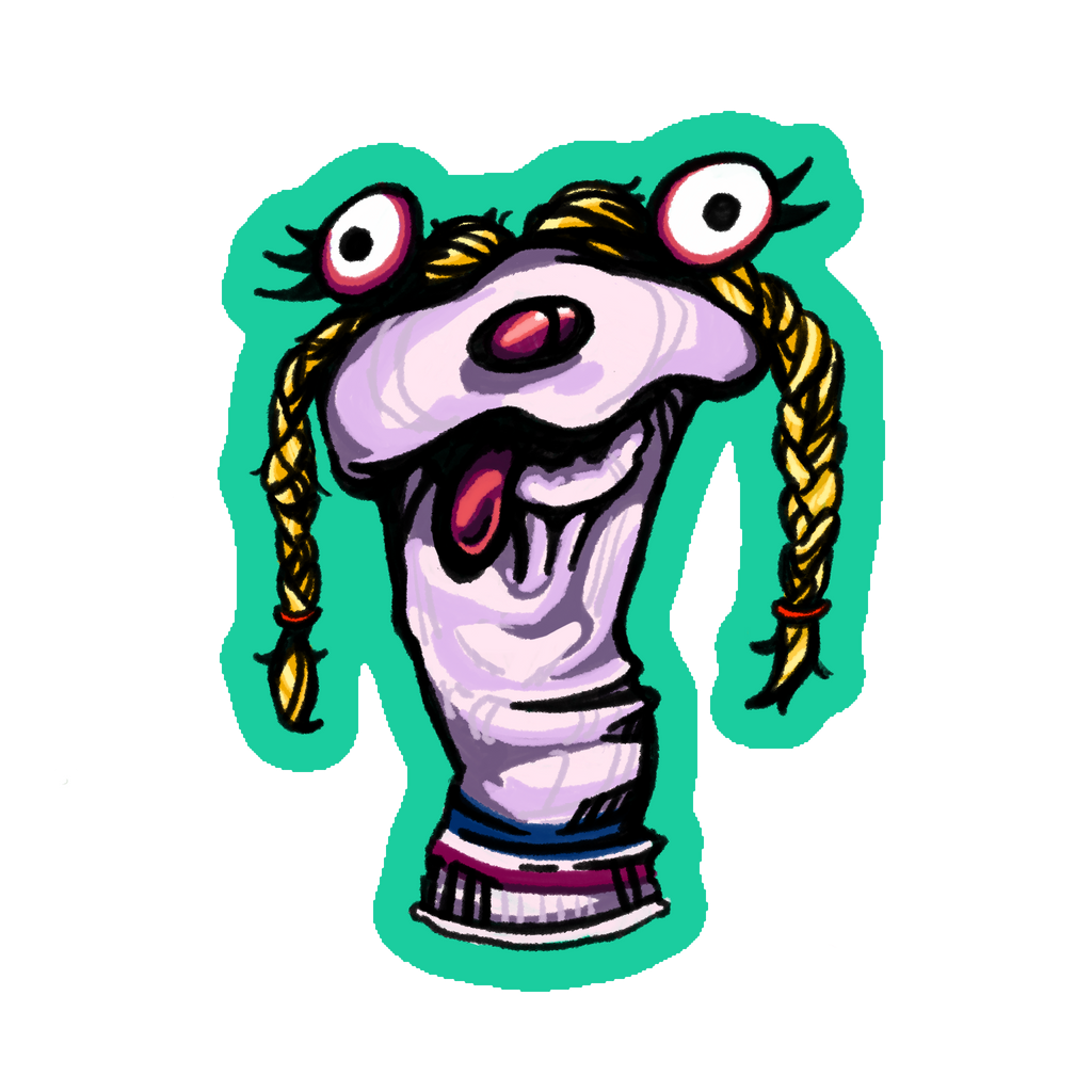 Sock Puppet Princess Sticker