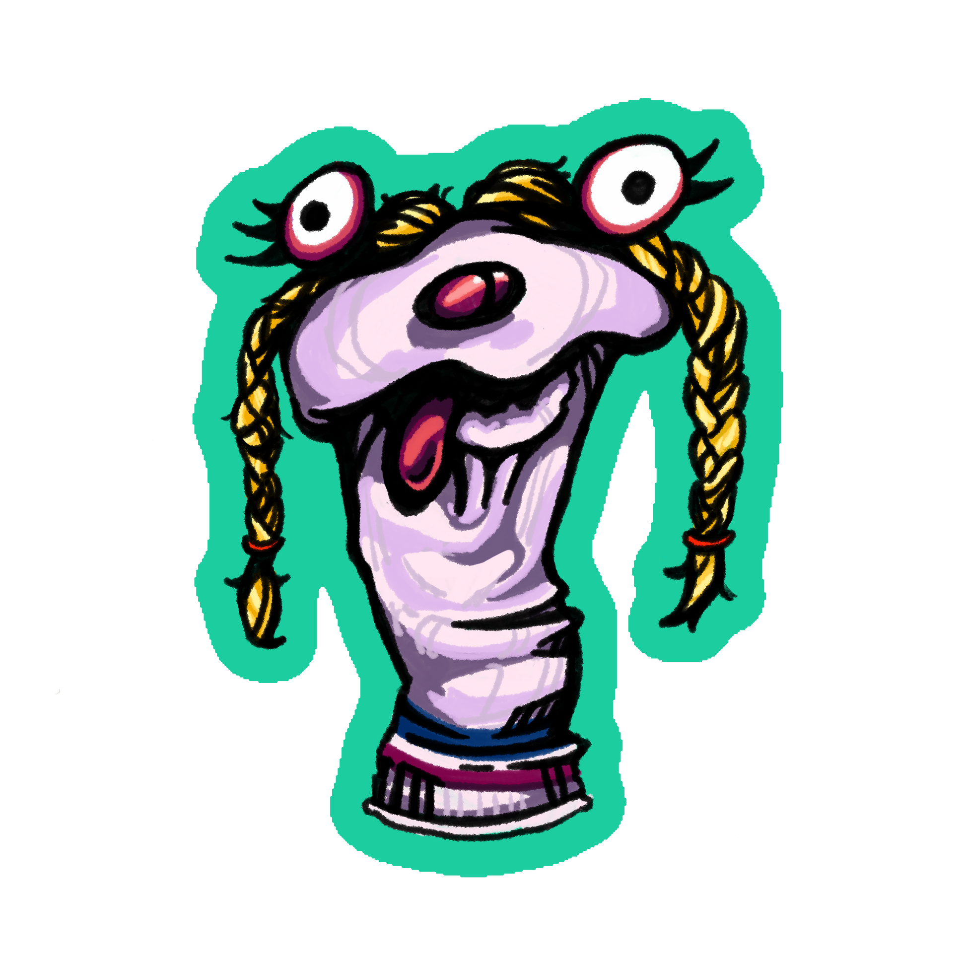 Sock Puppet Princess Sticker