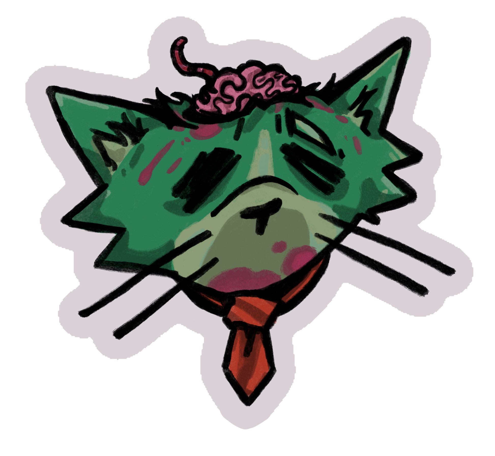 Zombie Cat Sticker